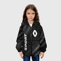 Куртка с капюшоном детская Renault sport metal, цвет: 3D-черный — фото 2