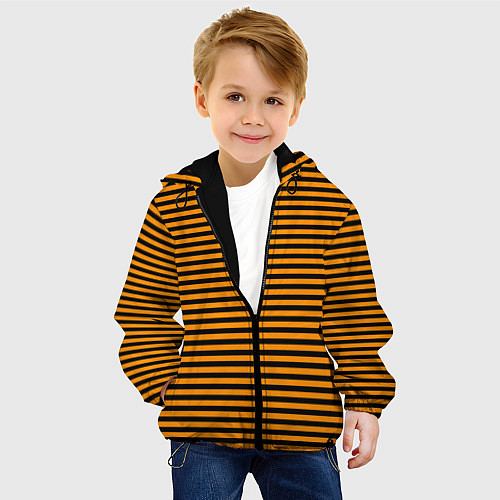 Детская куртка Георгиевская полоса чёрно-жёлтый / 3D-Черный – фото 4