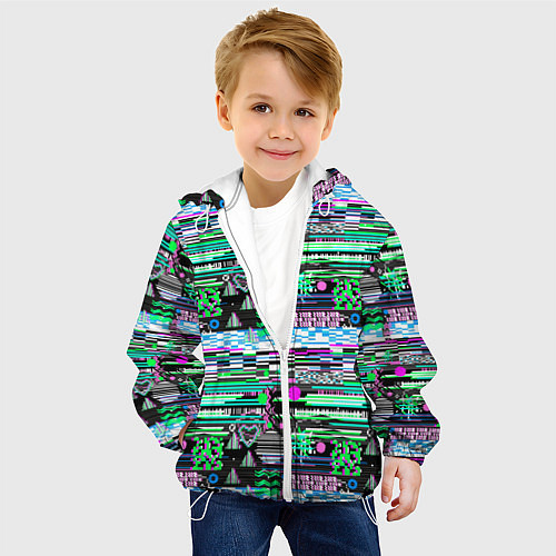 Детская куртка Abstract color pattern / 3D-Белый – фото 4