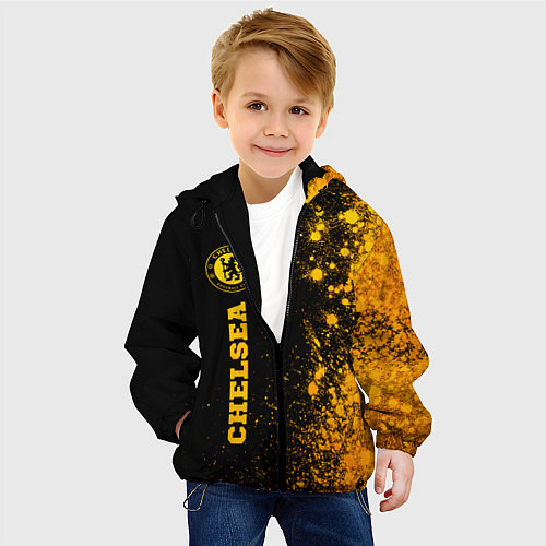 Детская куртка Chelsea - gold gradient по-вертикали / 3D-Черный – фото 4