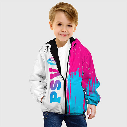 Детская куртка PSV neon gradient style по-вертикали / 3D-Черный – фото 4