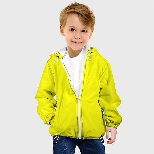 Детская куртка Яркий желтый / 3D-Белый – фото 4