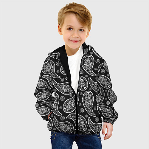 Детская куртка Паттерн огурцы / 3D-Черный – фото 4