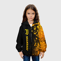 Куртка с капюшоном детская Juventus - gold gradient по-вертикали, цвет: 3D-черный — фото 2