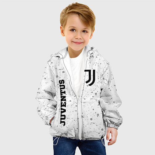 Детская куртка Juventus sport на светлом фоне вертикально / 3D-Белый – фото 4