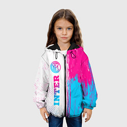 Куртка с капюшоном детская Inter neon gradient style по-вертикали, цвет: 3D-черный — фото 2