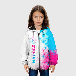 Куртка с капюшоном детская Napoli neon gradient style по-вертикали, цвет: 3D-черный — фото 2