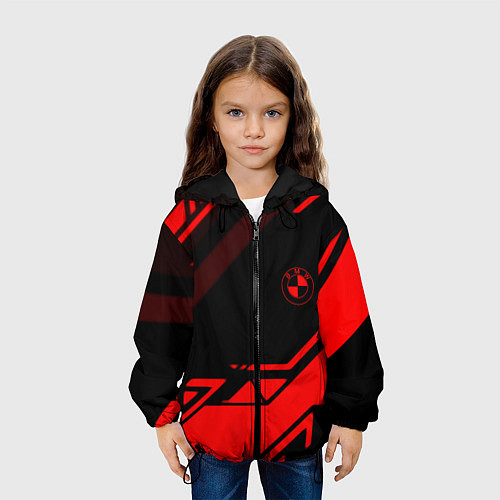 Детская куртка BMW geometry sport red / 3D-Черный – фото 3