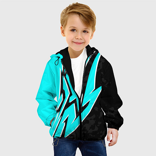 Детская куртка Mint graffiti / 3D-Черный – фото 4