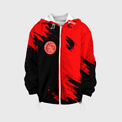 Куртка с капюшоном детская Ajax sport color red, цвет: 3D-белый