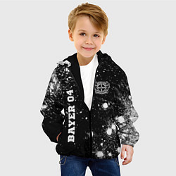 Куртка с капюшоном детская Bayer 04 sport на темном фоне вертикально, цвет: 3D-черный — фото 2