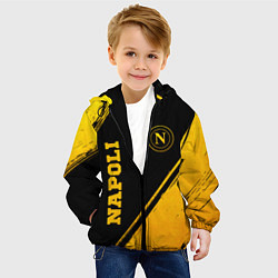 Куртка с капюшоном детская Napoli - gold gradient вертикально, цвет: 3D-черный — фото 2