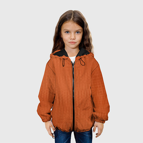Детская куртка Светлый коричневый текстурированный / 3D-Черный – фото 3