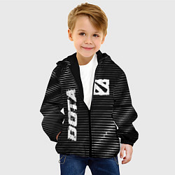 Куртка с капюшоном детская Dota metal game lines, цвет: 3D-черный — фото 2