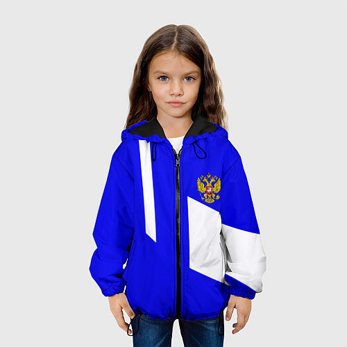Детская куртка Россия спортивный стиль / 3D-Черный – фото 3