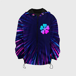 Куртка с капюшоном детская Black Clover neon blast lines, цвет: 3D-черный