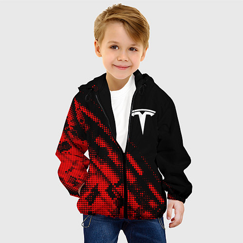 Детская куртка Tesla sport grunge / 3D-Черный – фото 4