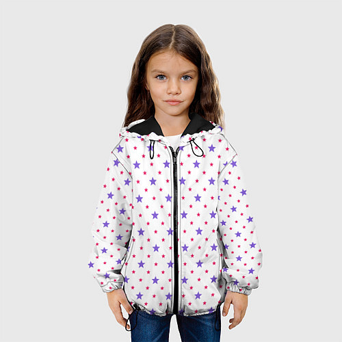 Детская куртка Красивый узор звезды / 3D-Черный – фото 3