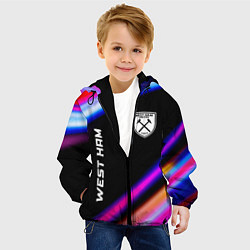 Куртка с капюшоном детская West Ham speed game lights, цвет: 3D-черный — фото 2