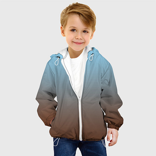 Детская куртка Текстура градиент / 3D-Белый – фото 4
