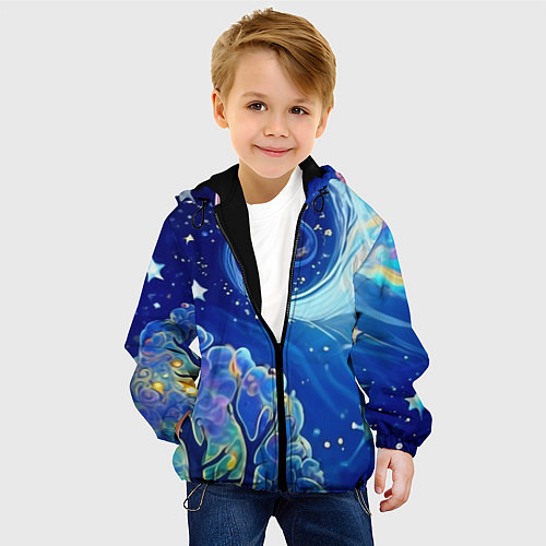 Детская куртка Звездный лес / 3D-Черный – фото 4
