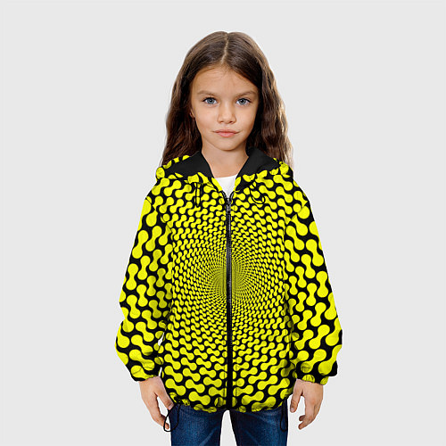 Детская куртка Ядовитая геометрическая иллюзия / 3D-Черный – фото 3