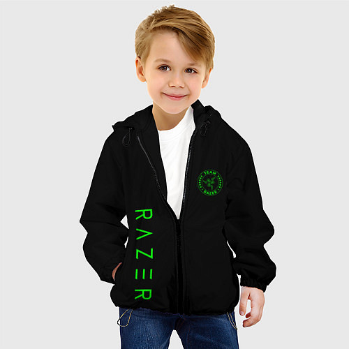 Детская куртка Razer brend game / 3D-Черный – фото 4