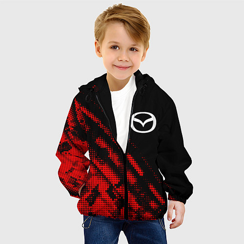 Детская куртка Mazda sport grunge / 3D-Черный – фото 4