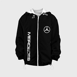 Куртка с капюшоном детская Mercedes benz logo white auto, цвет: 3D-белый