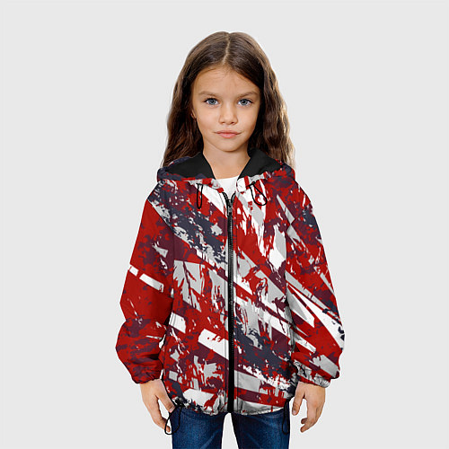 Детская куртка Яркий абстрактный узор для спорта / 3D-Черный – фото 3