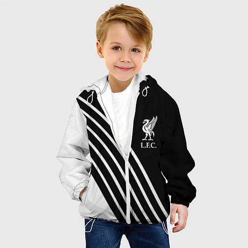 Детская куртка Liverpool sport fc geometry / 3D-Белый – фото 4