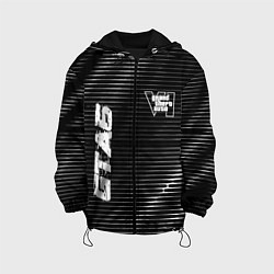 Куртка с капюшоном детская GTA6 metal game lines, цвет: 3D-черный