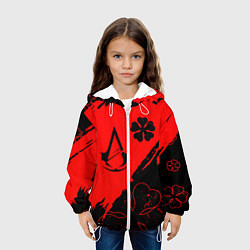 Куртка с капюшоном детская Assassins Creed logo clewer, цвет: 3D-белый — фото 2