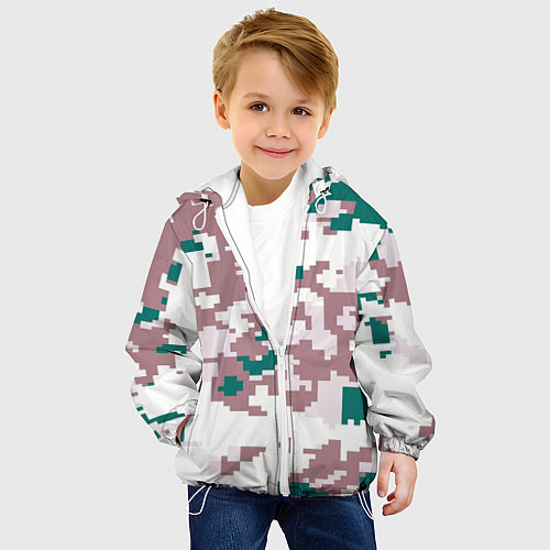 Детская куртка Пиксельный камуфляж европа / 3D-Белый – фото 4