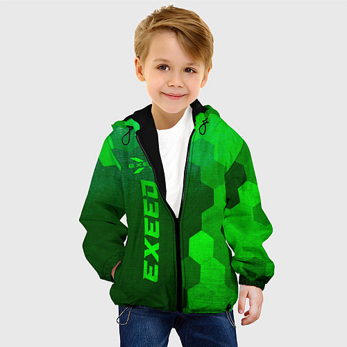 Детская куртка Exeed - green gradient по-вертикали / 3D-Черный – фото 4
