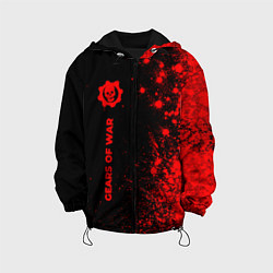 Куртка с капюшоном детская Gears of War - red gradient по-вертикали, цвет: 3D-черный