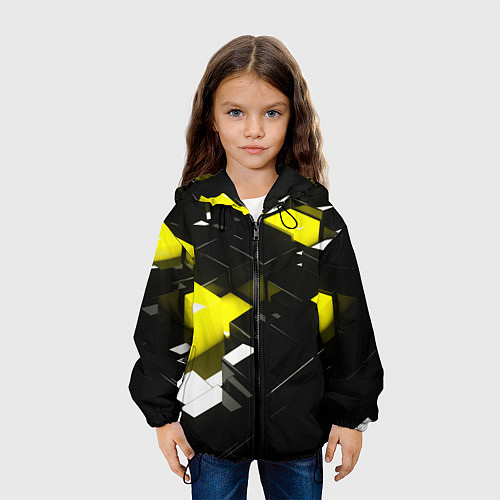 Детская куртка Абстракция обман зрения / 3D-Черный – фото 3