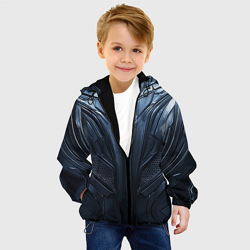 Детская куртка Металлический карбон / 3D-Черный – фото 4