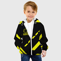 Куртка с капюшоном детская Nirvana geometry yellow, цвет: 3D-белый — фото 2