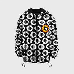 Куртка с капюшоном детская Serious Sam logo pattern, цвет: 3D-черный