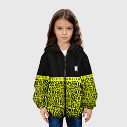 Куртка с капюшоном детская BTS pattern kpop, цвет: 3D-черный — фото 2