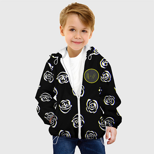 Детская куртка Twenty one pilots rose / 3D-Белый – фото 4