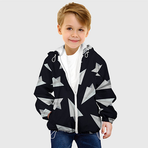 Детская куртка Белый бумажный самолётик - Телеграм / 3D-Белый – фото 4