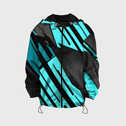 Куртка с капюшоном детская Спортивный динамичный, цвет: 3D-черный