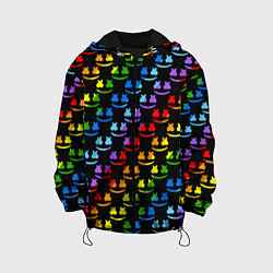 Куртка с капюшоном детская Marshmello pattern neon, цвет: 3D-черный