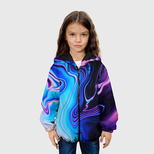 Детская куртка Abrupt neon colors / 3D-Черный – фото 3