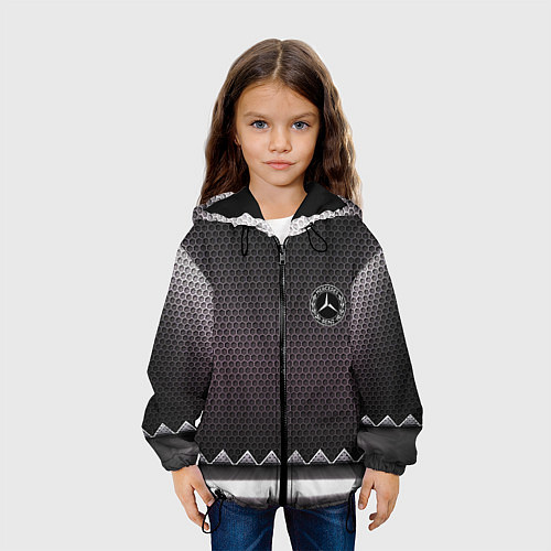 Детская куртка Mercedes benz carbon steel / 3D-Черный – фото 3