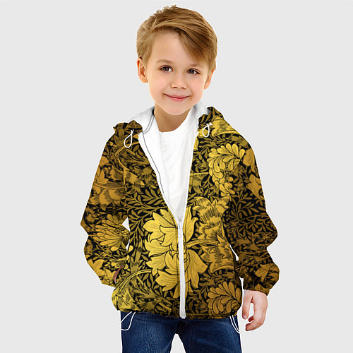 Детская куртка Золотые подсолнухи / 3D-Белый – фото 4
