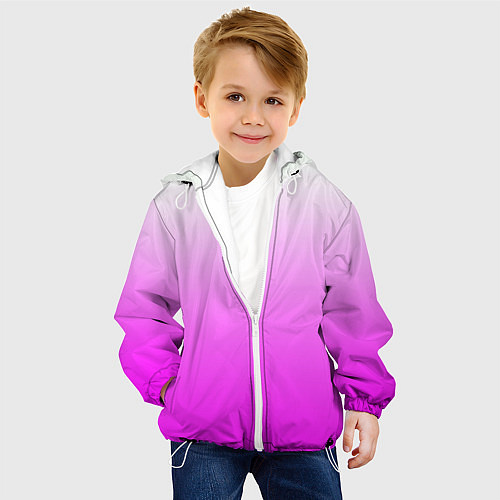 Детская куртка Gradient color pink / 3D-Белый – фото 4