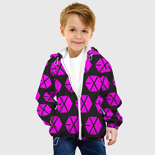 Детская куртка Exo логотип / 3D-Белый – фото 4